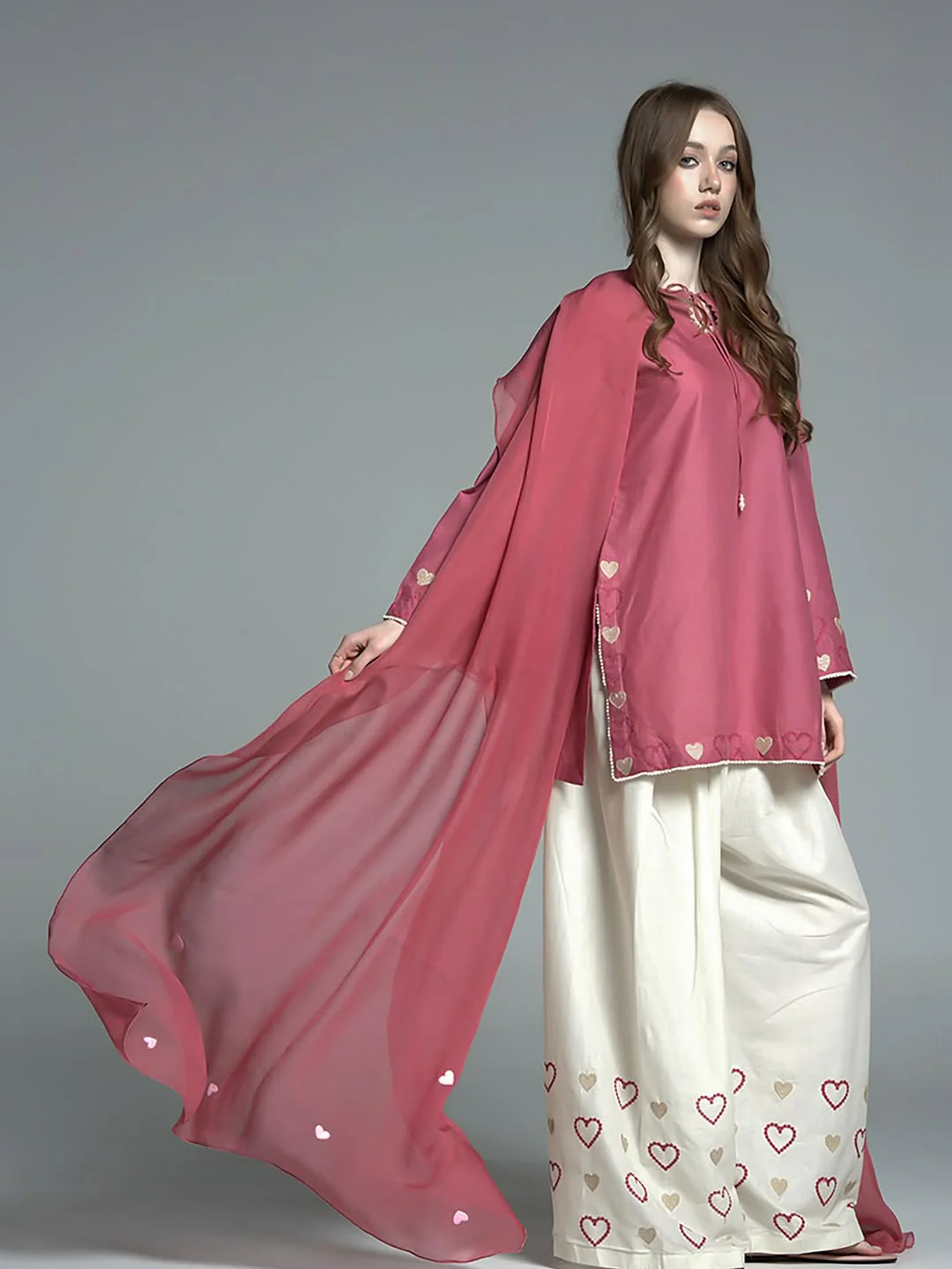 Arushi Soft Pink Palazzo Summer Set - Image 3