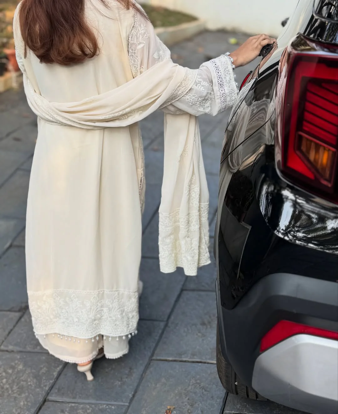 Meher Ivory Premium Chikankari Suit with Dupatta - Image 6