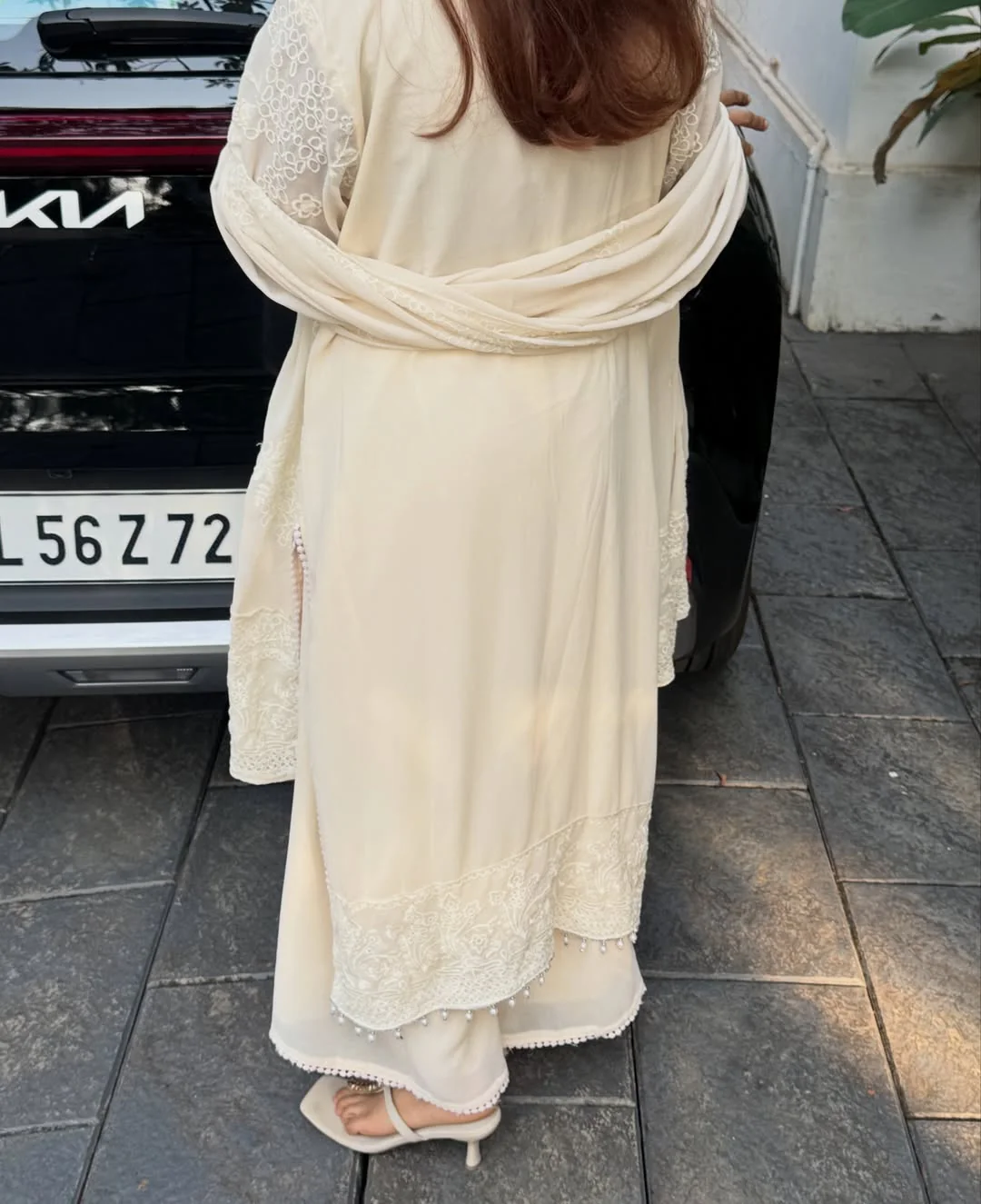 Meher Ivory Premium Chikankari Suit with Dupatta - Image 7