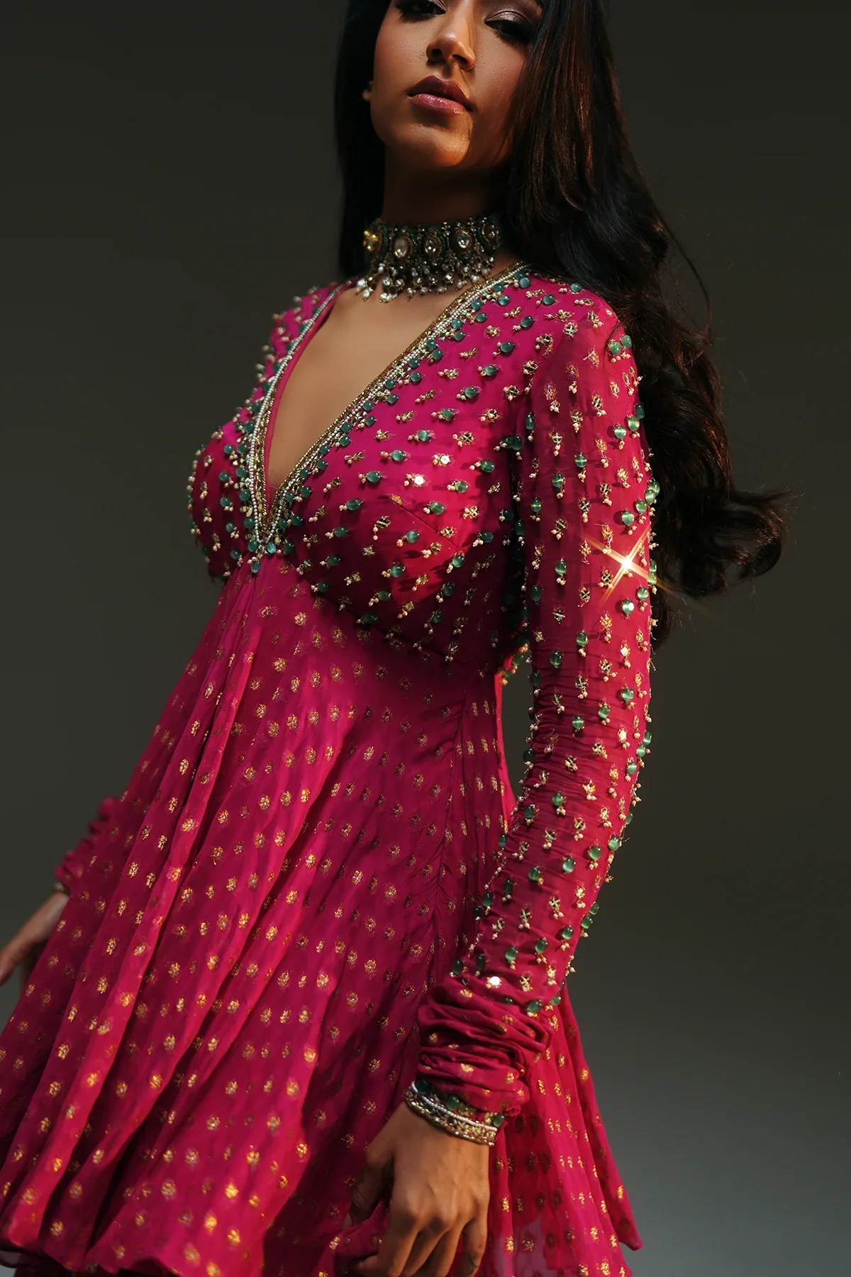 Naina Rani Luxe Hand-Embellished Sharara Suit - Image 3