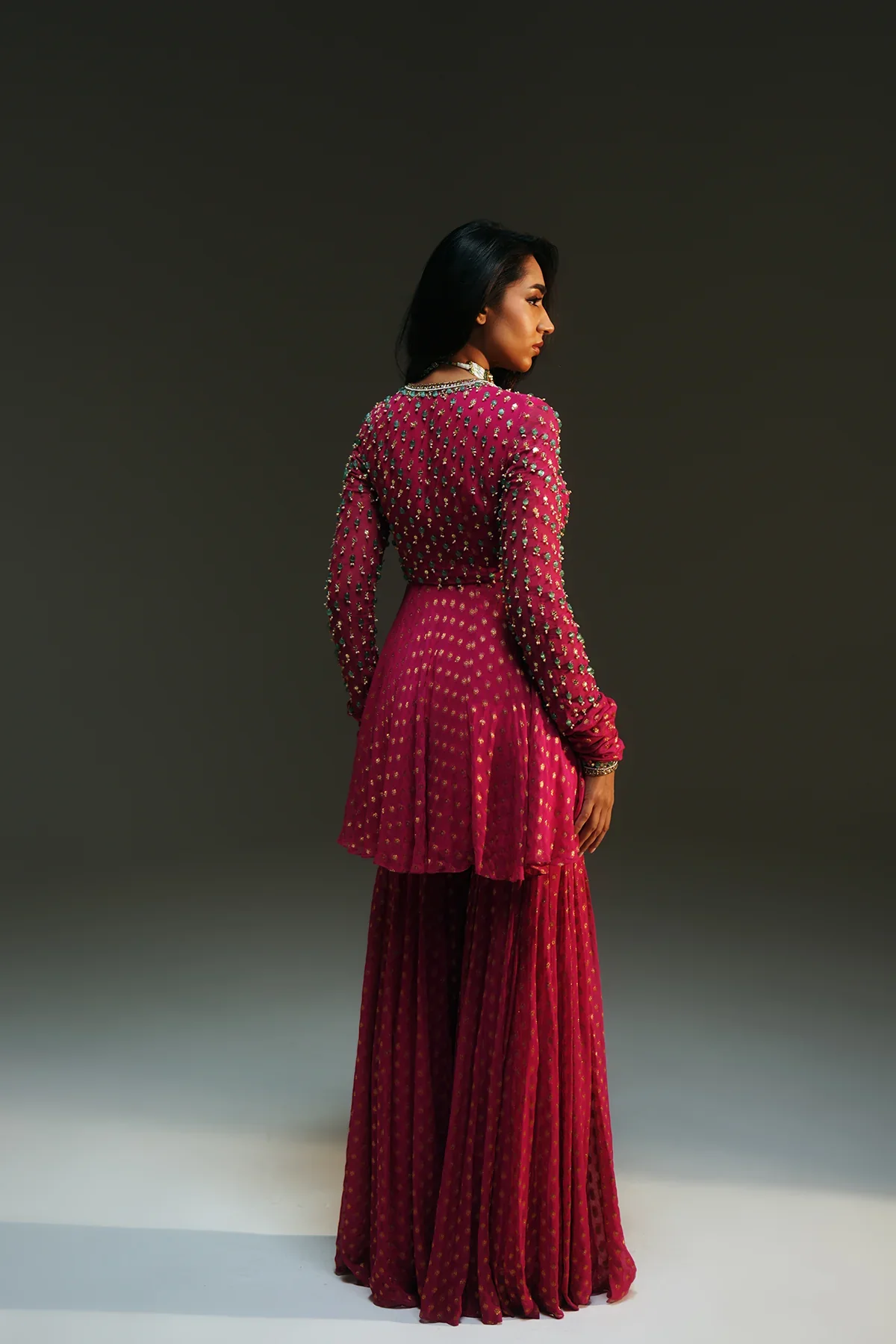 Naina Rani Luxe Hand-Embellished Sharara Suit - Image 7