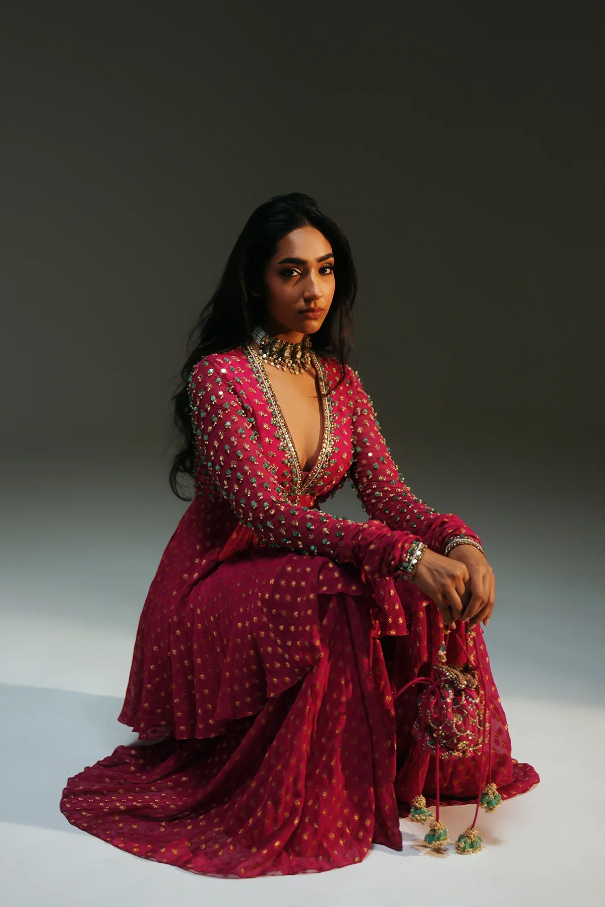 Naina Rani Luxe Hand-Embellished Sharara Suit - Image 8