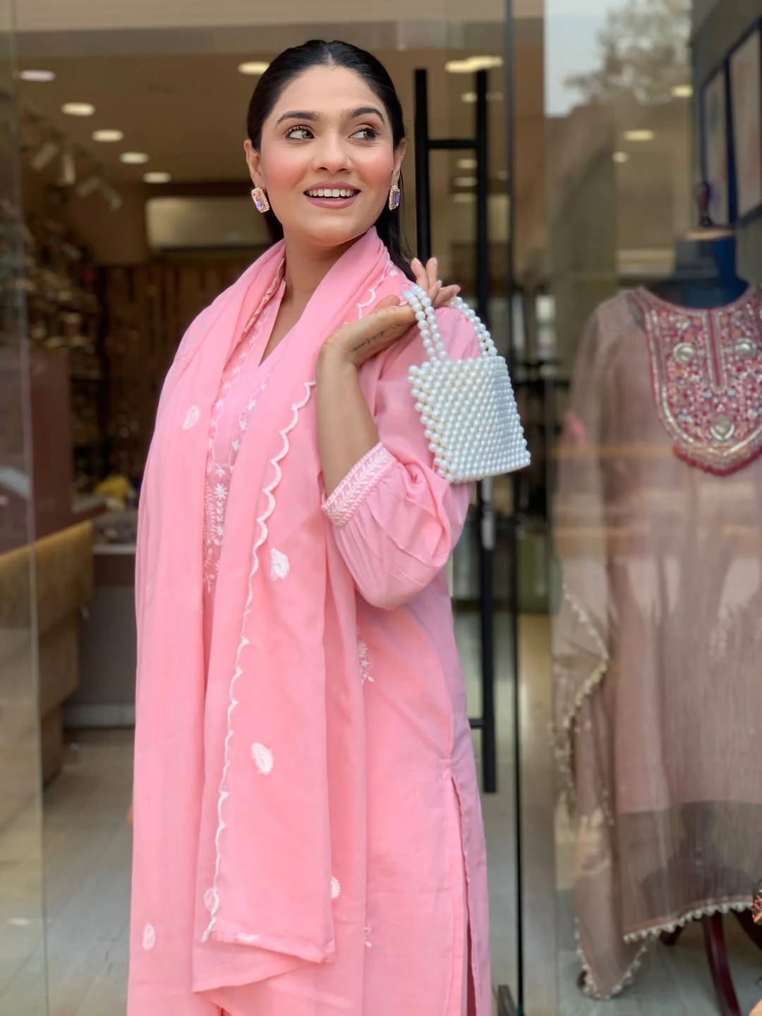 Nency Elegant Pastel Pink Kurta Set - Image 5