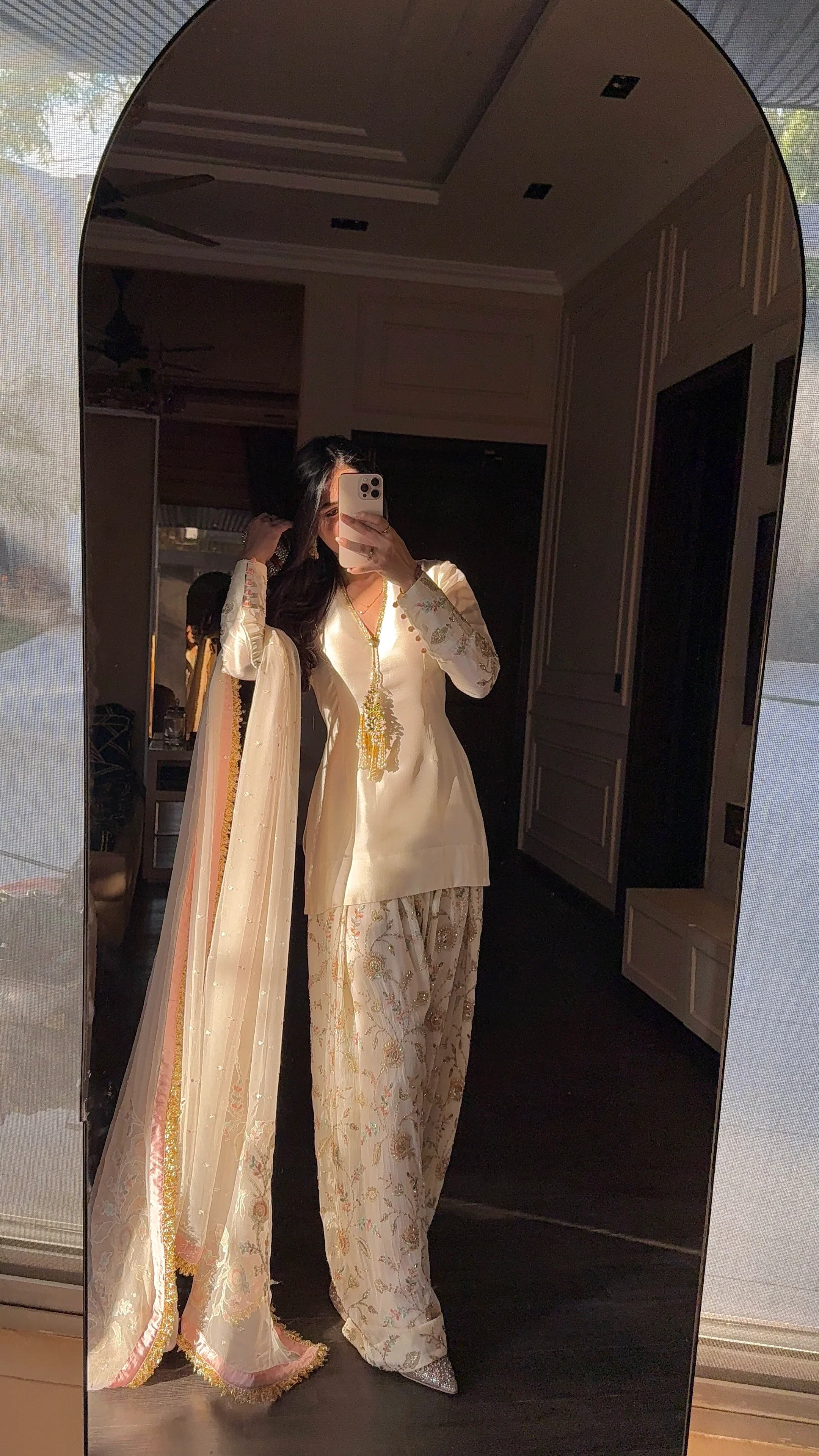 Noor Ivory Luxe Embroidered Shalwar Suit Set - Image 6