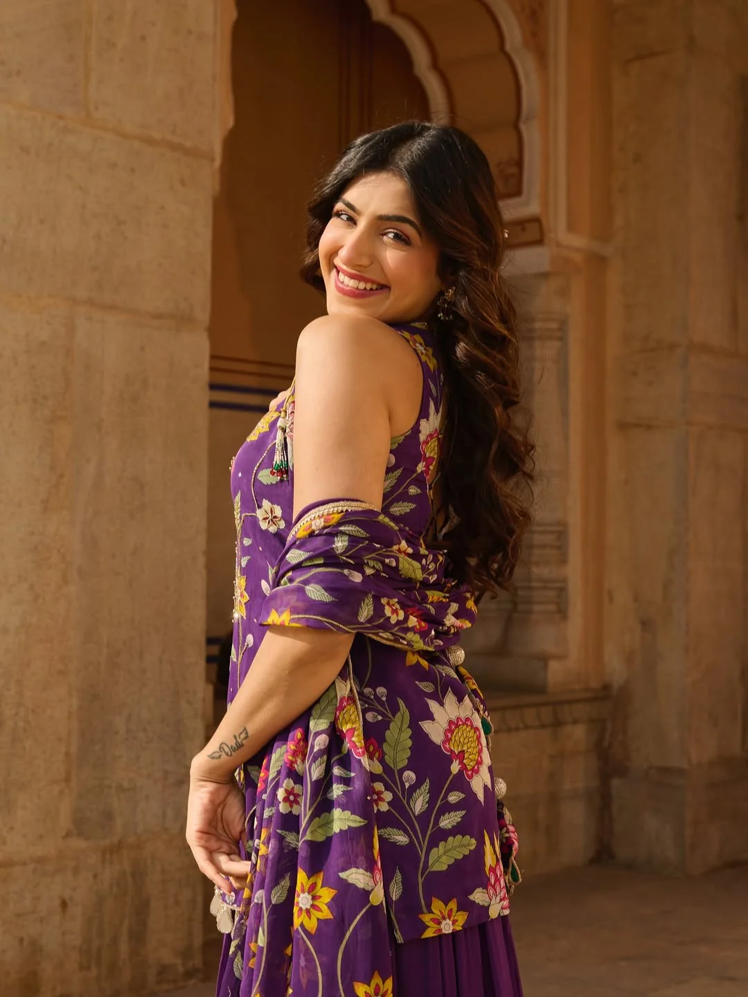 Pihu Festive Wear Floral Ethnic Suit - Image 3