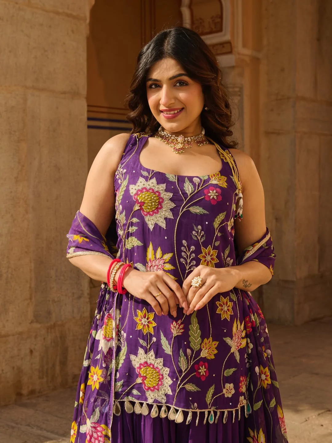 Pihu Festive Wear Floral Ethnic Suit - Image 5