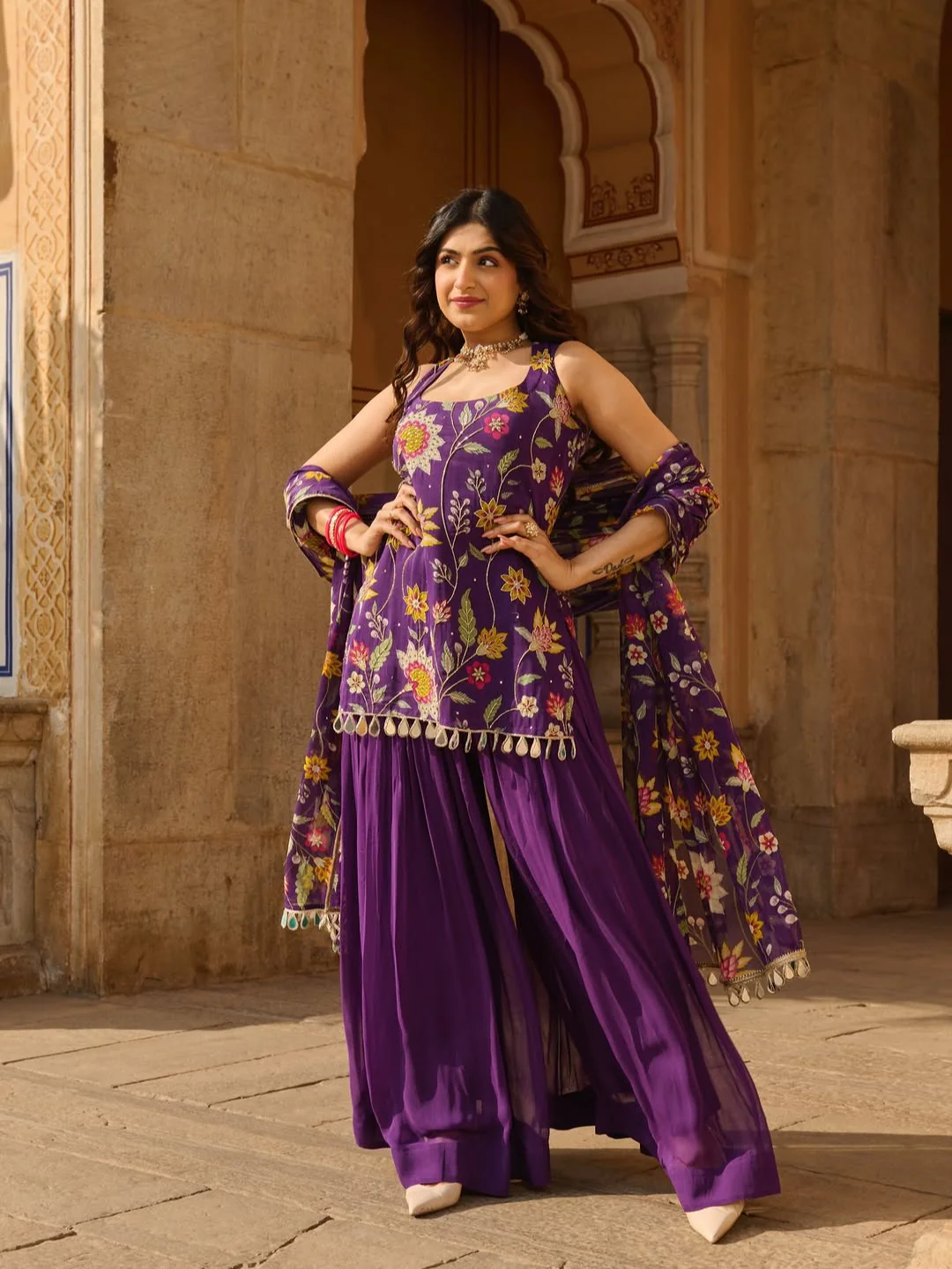 Pihu Festive Wear Floral Ethnic Suit - Image 7