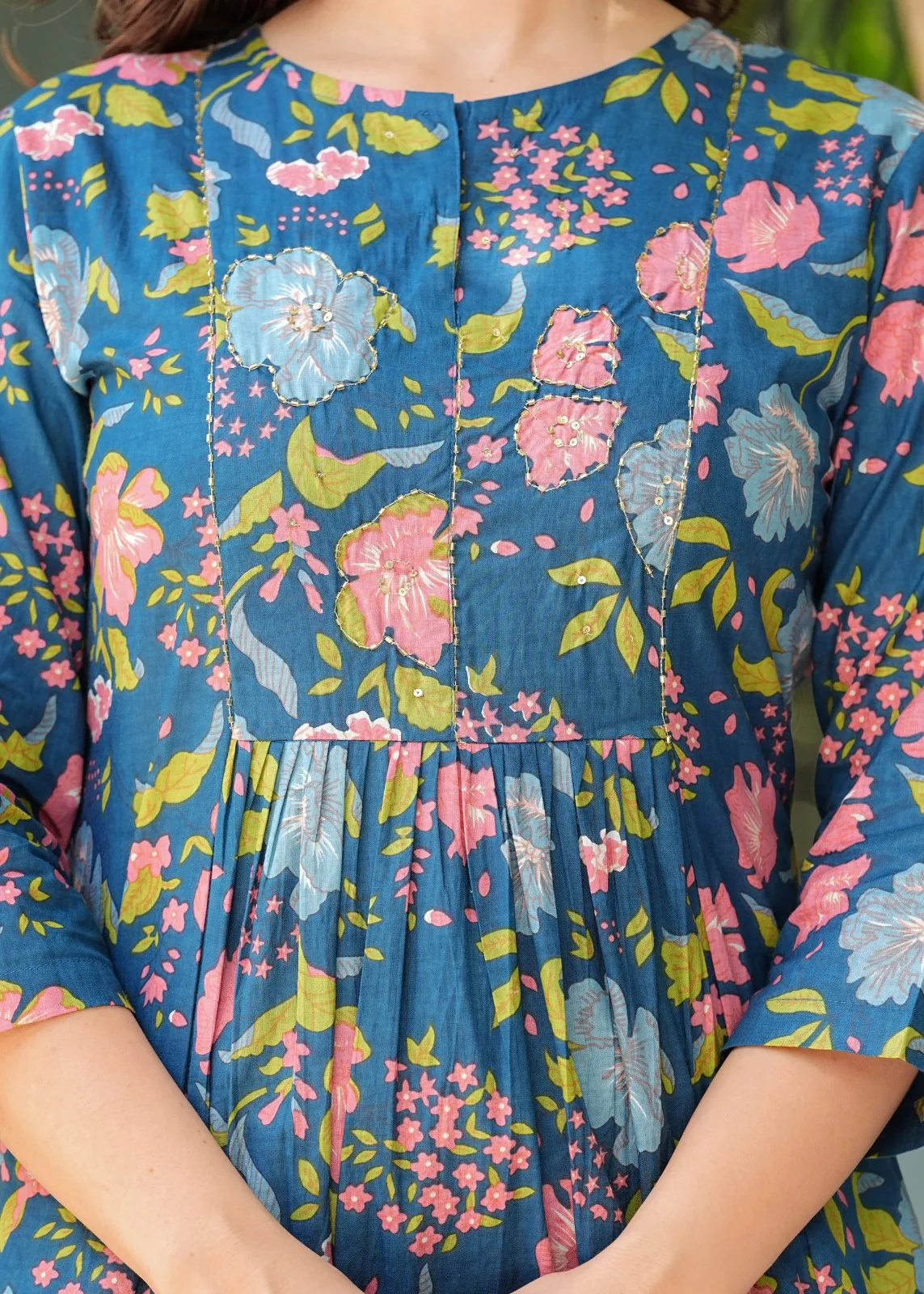 Prisha Printed Floral Kurta Set - Image 6