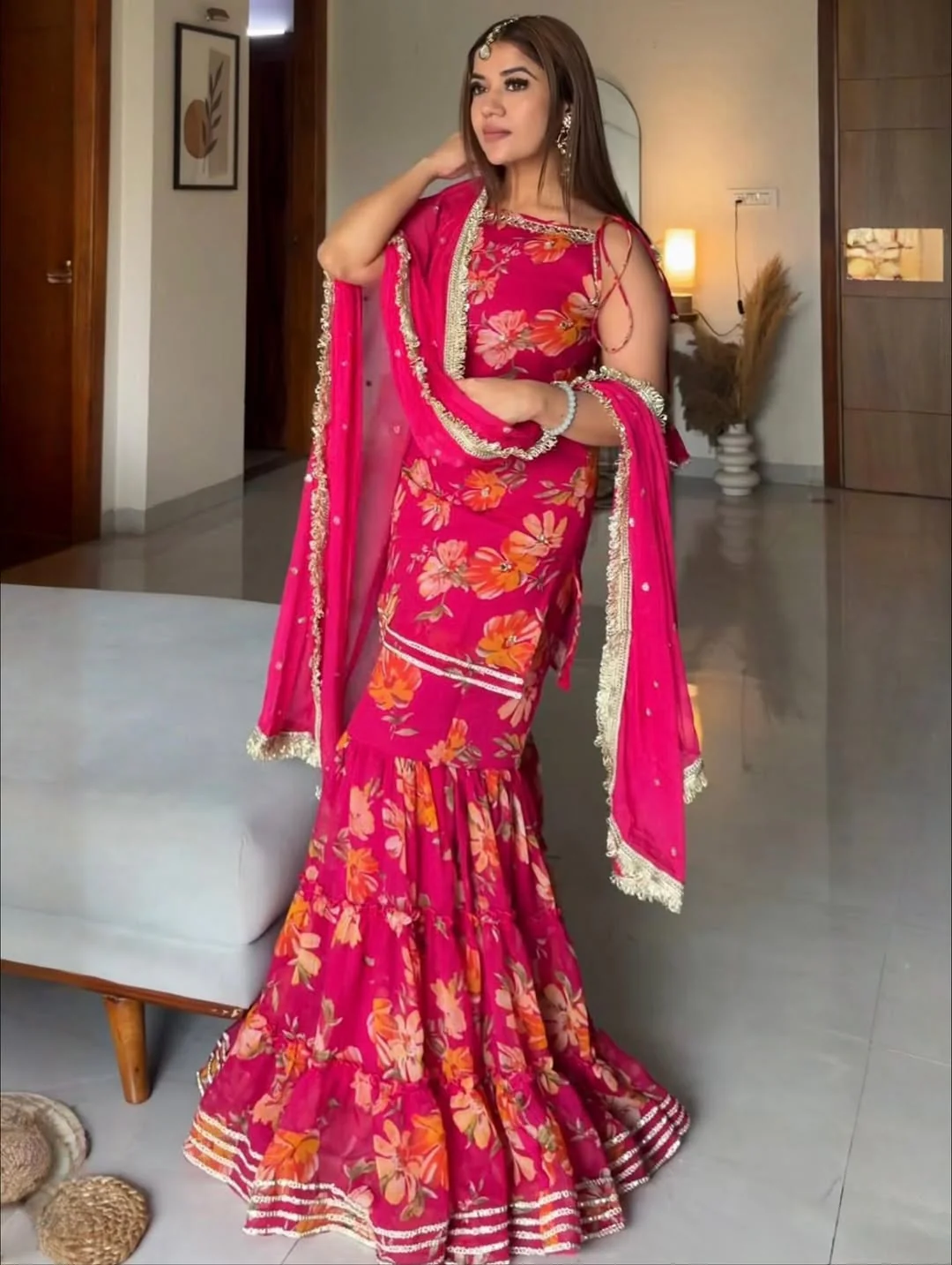 Ruhani Floral Sharara Set - Image 5