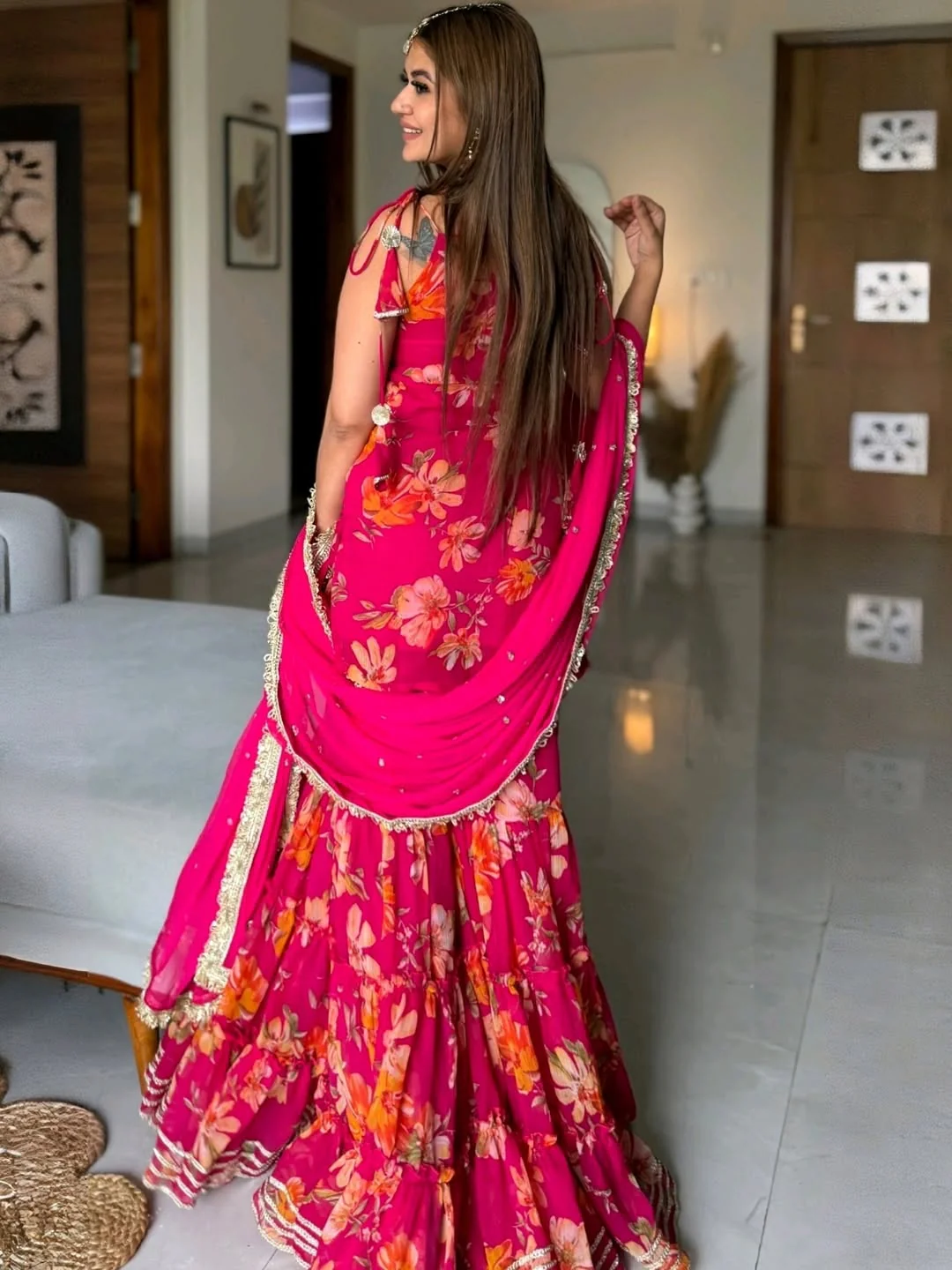 Ruhani Floral Sharara Set - Image 6