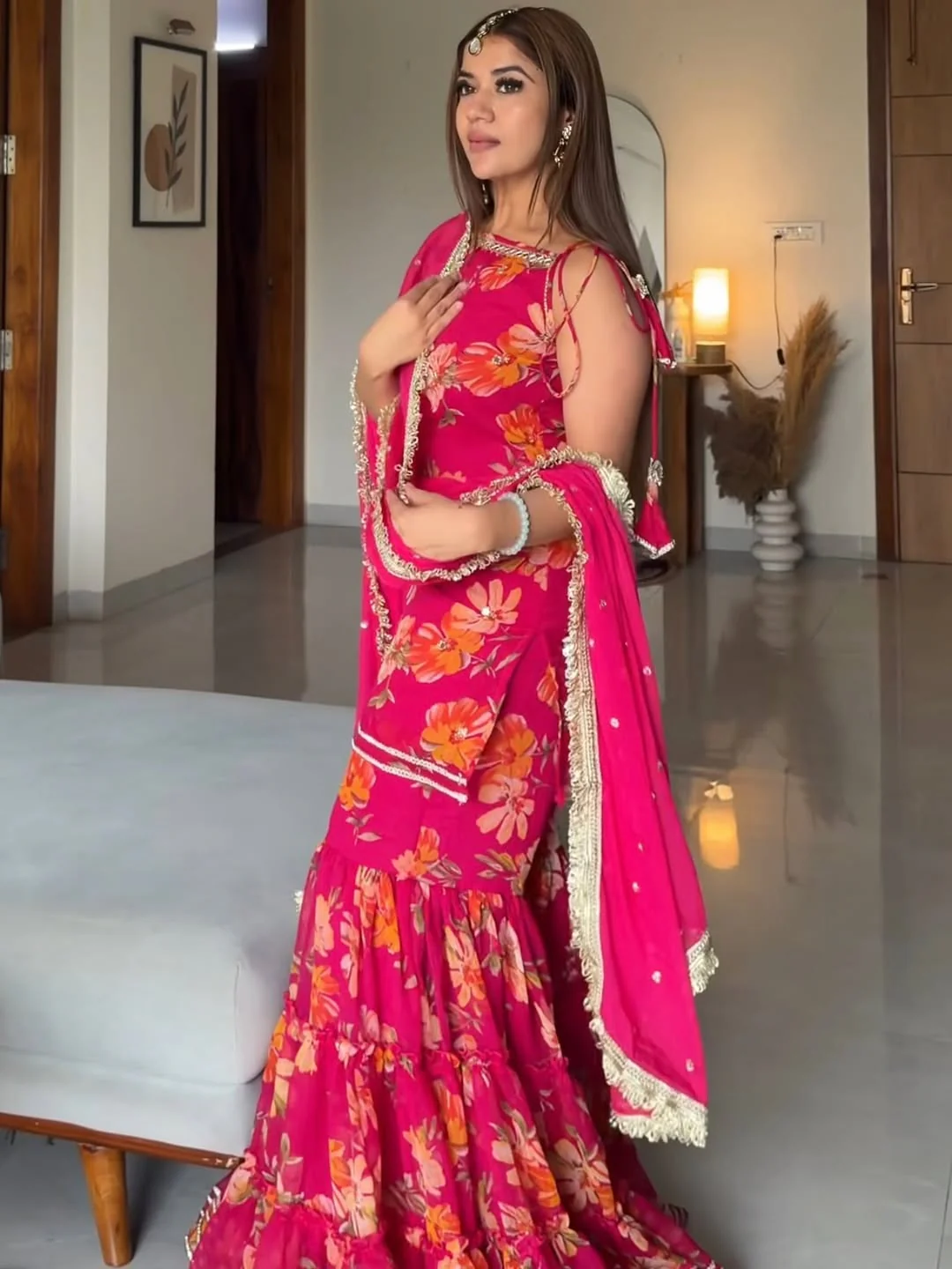 Ruhani Floral Sharara Set - Image 7